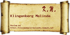 Klingenberg Melinda névjegykártya